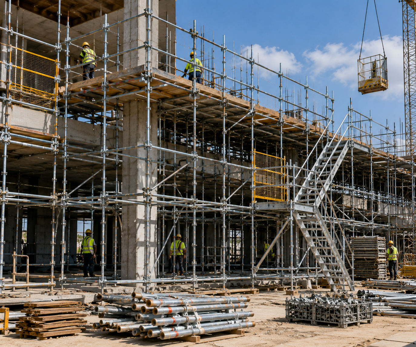 Scaffold Extensions and Accessories for Safe Construction Support