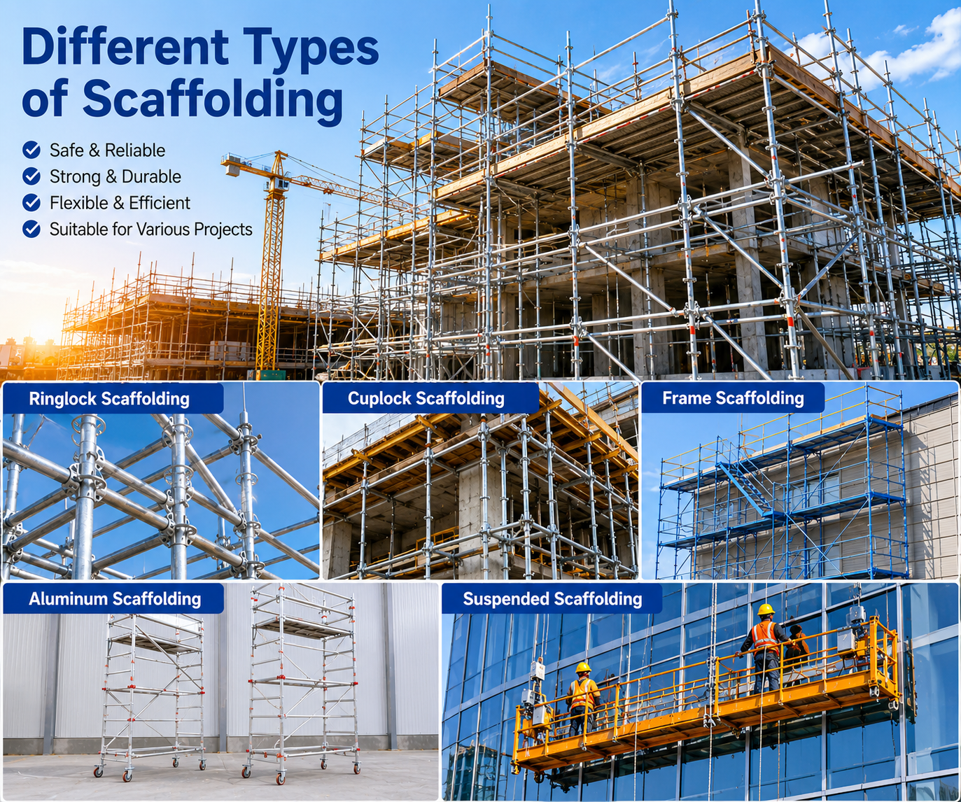 Different Types of Scaffolding Used in Modern Construction