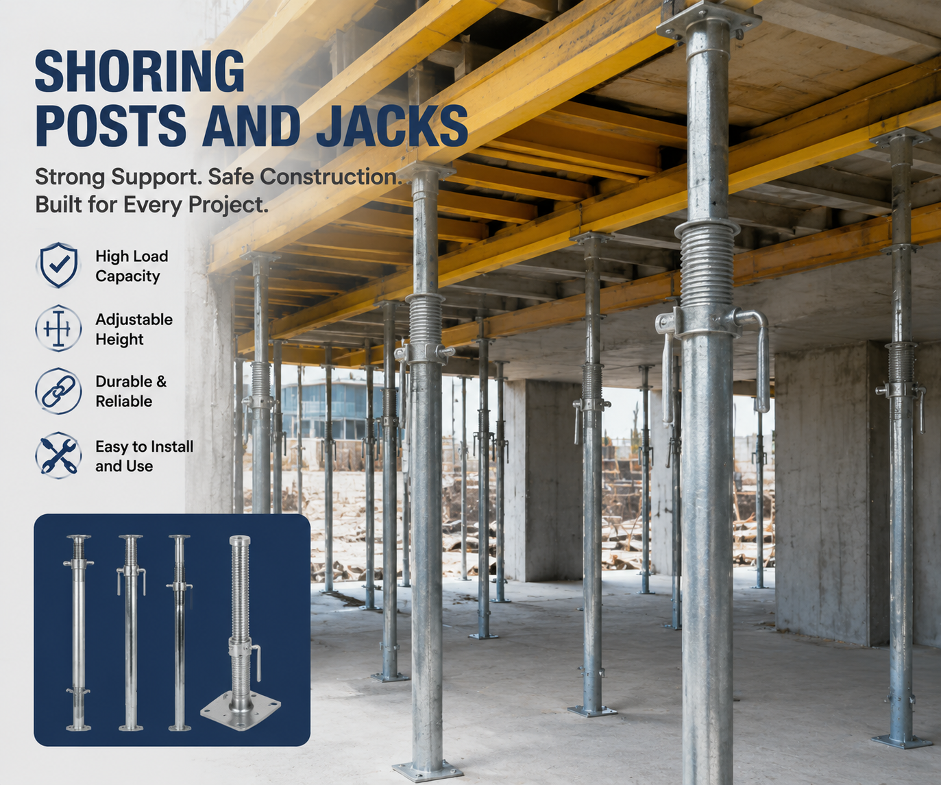 Shoring Posts and Jacks: Reliable Support Solutions for Construction Projects