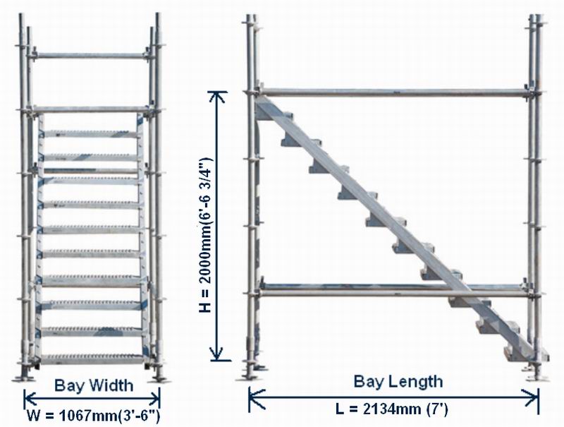 Kwikstage scaffold starcase seti
