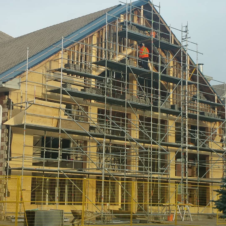What are the inspection items for the disc-lock scaffolding