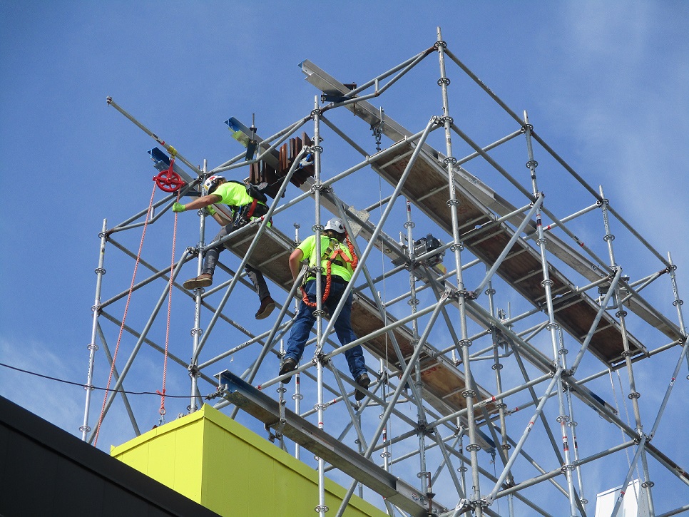 Key points for setting up the industrial project disc-type scaffolding