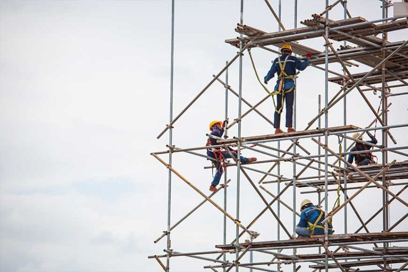 What are the safety precautions for scaffolding erection