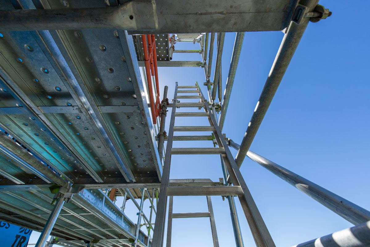 What are the inspection items for disc-lock scaffolding